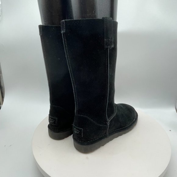 Ugg Gently preowned Women's Suede Black BOOTS SIZE 7 - Picture 5 of 8